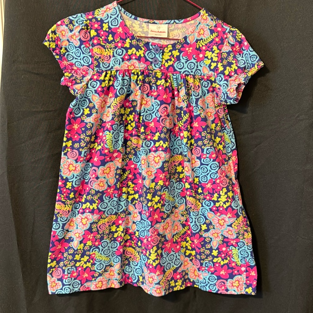 Hanna Andersson Boutique Short Sleeve Dress Size 130 (8) Colorful